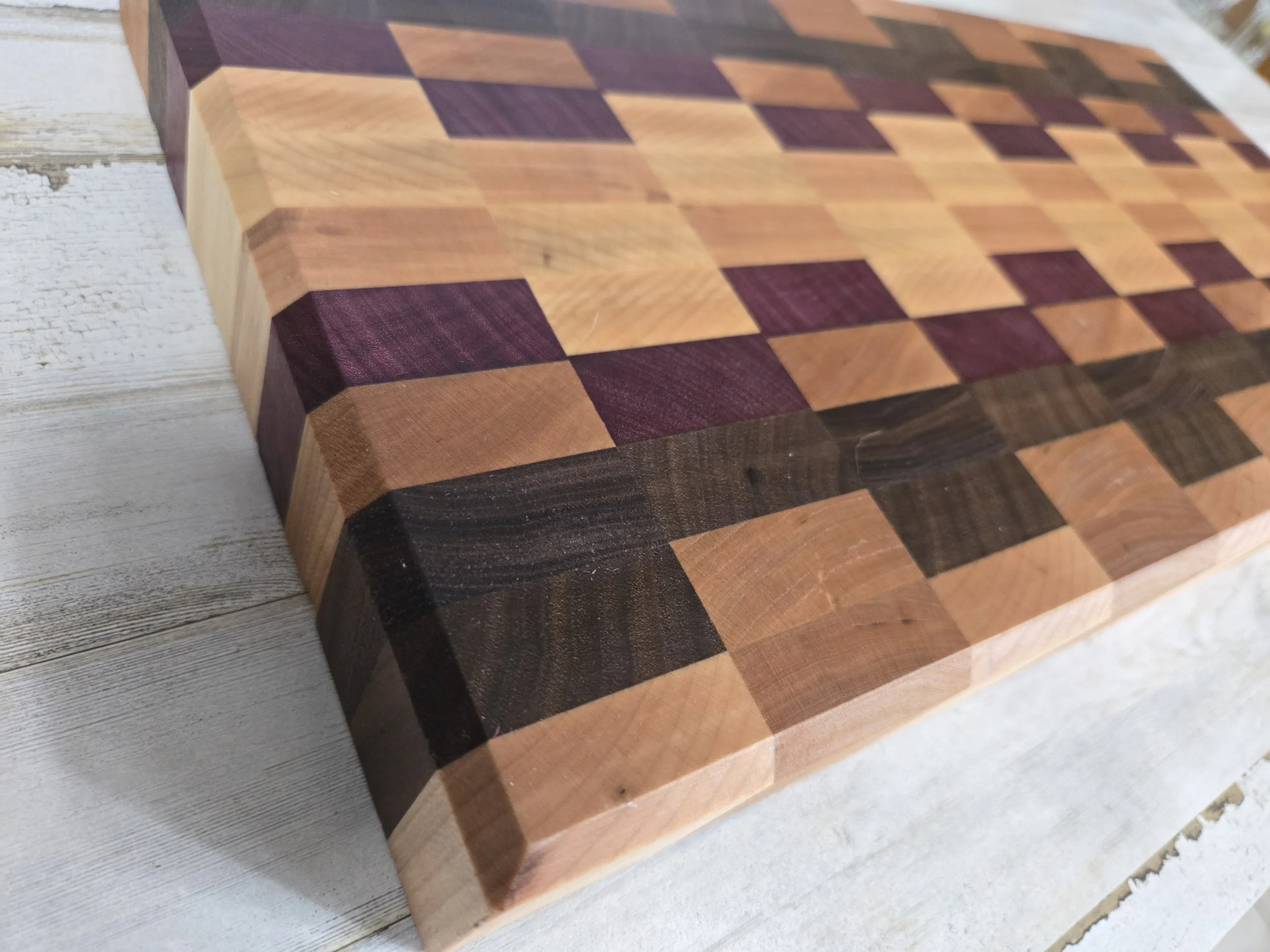 End Grain Cutting Board (Maple, Cherry, Walnut)