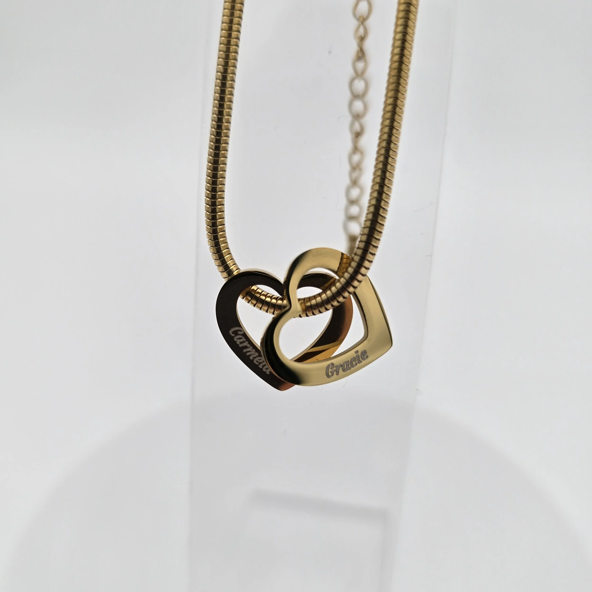 Personalized Gold Heart Bracelet
