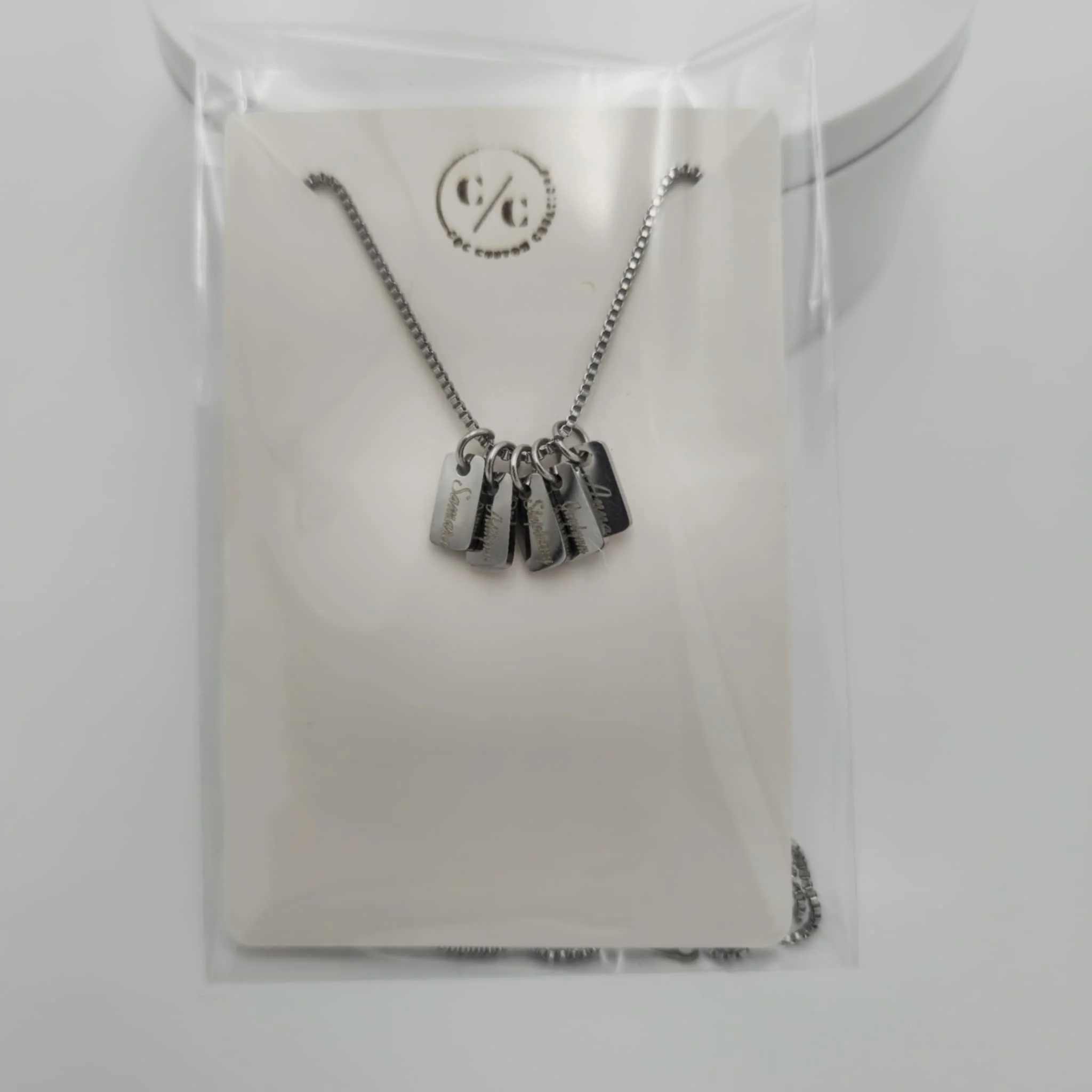 Custom Mini Tag Necklace – Personalized Name Necklace — C&C Custom Crafts